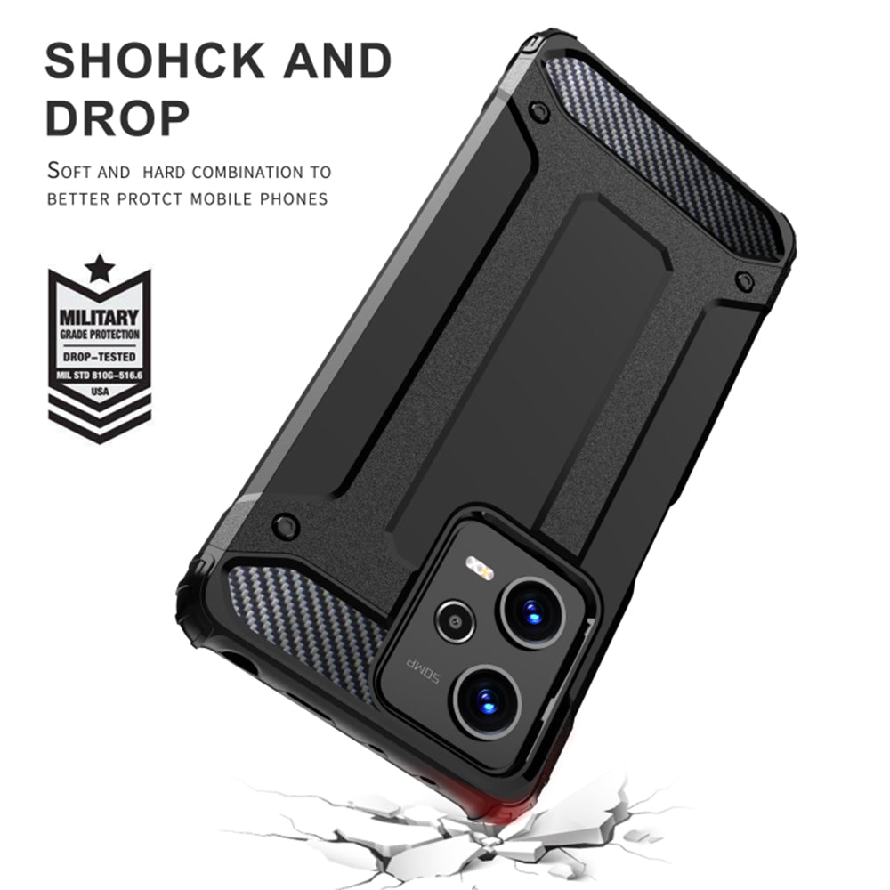 Futrola za Xiaomi Poco C65 / Redmi 13C, Techsuit, Hybrid Armor, Crna