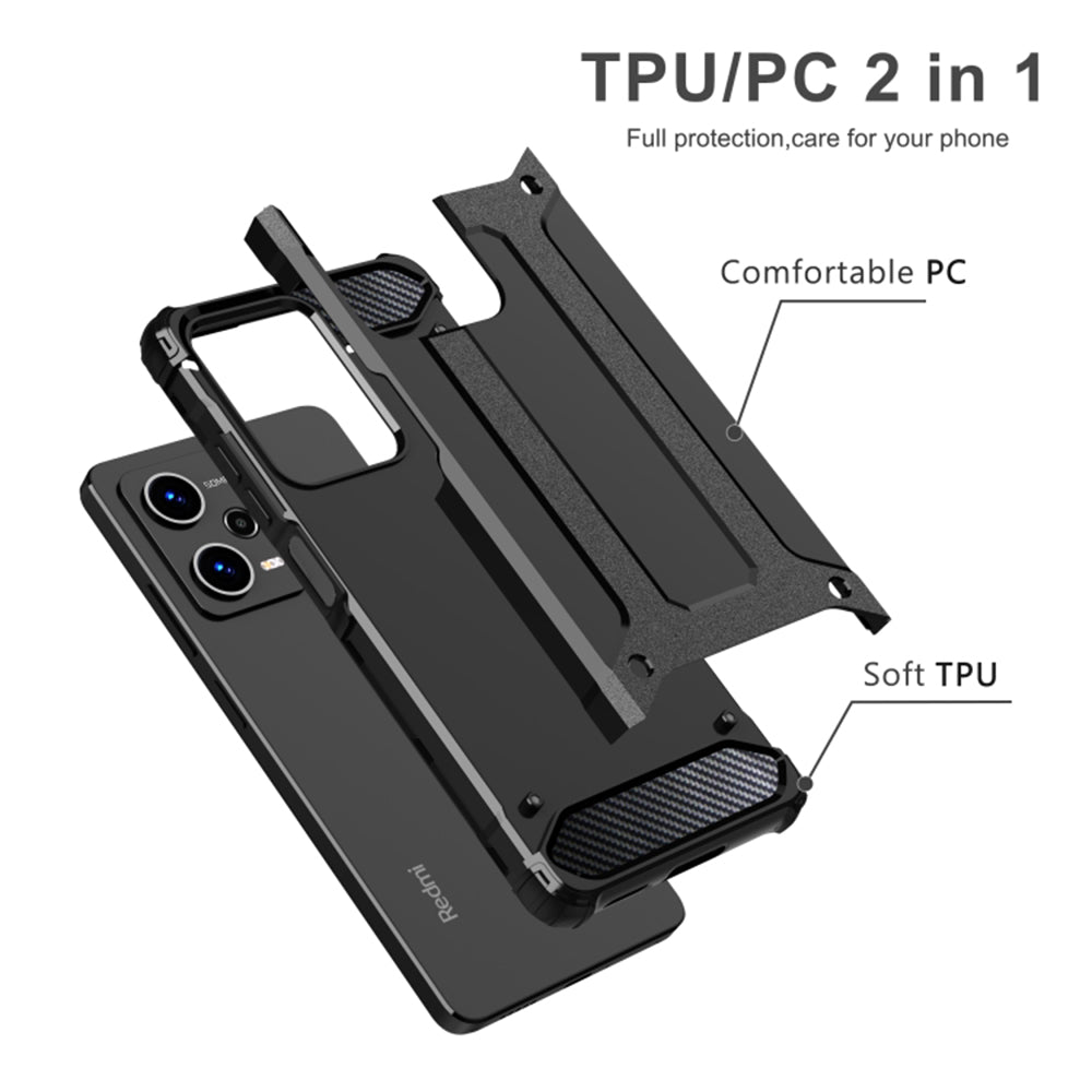 Futrola za Xiaomi Poco C65 / Redmi 13C, Techsuit, Hybrid Armor, Crna
