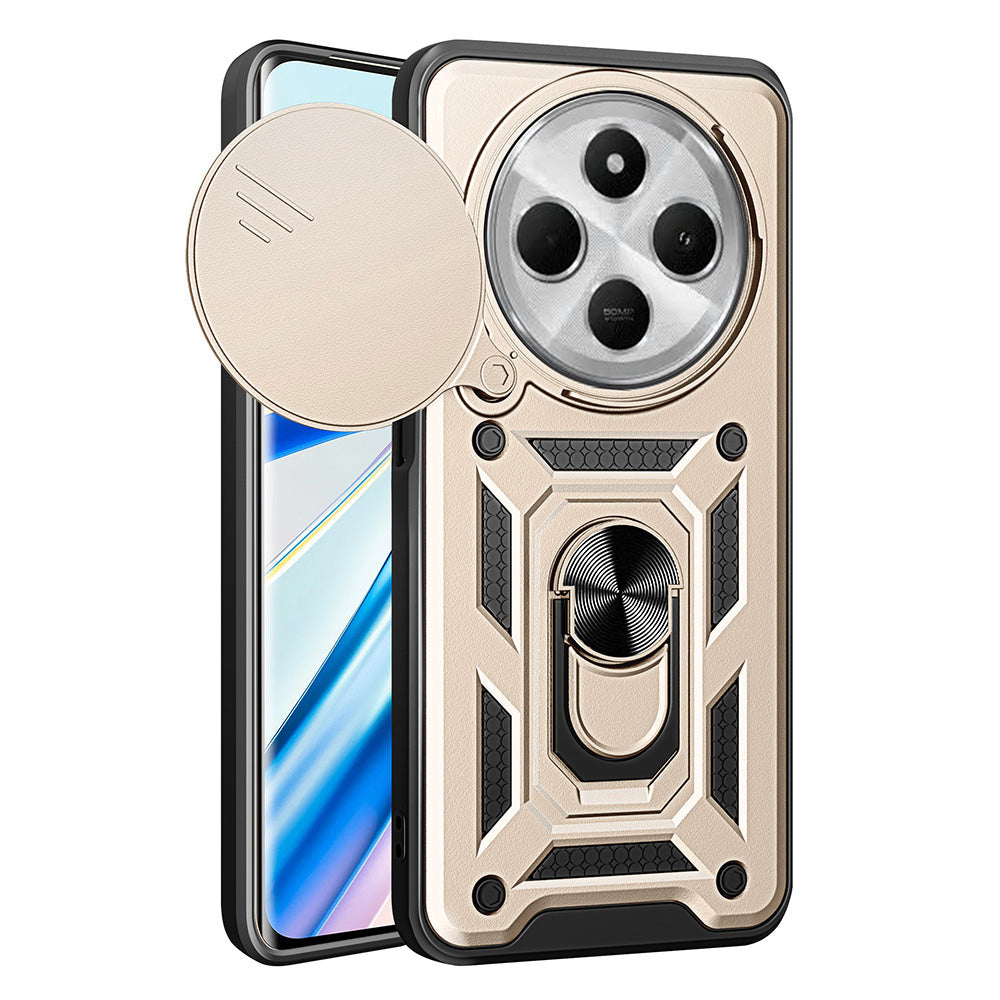 Futrola za Xiaomi Poco C75 / Redmi 14C, Techsuit, CamShield, Zlatna