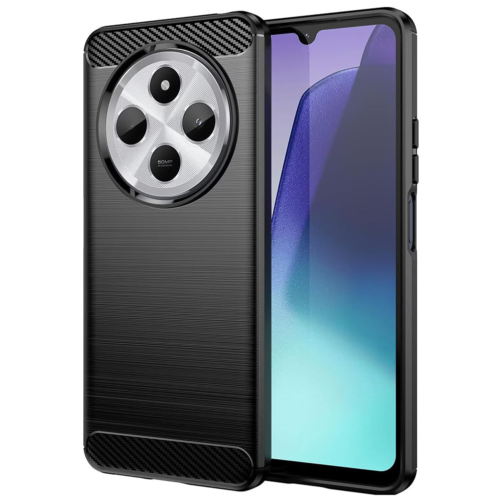 Futrola za Xiaomi Poco C75 / Redmi 14C, Techsuit, Karbon, Crna