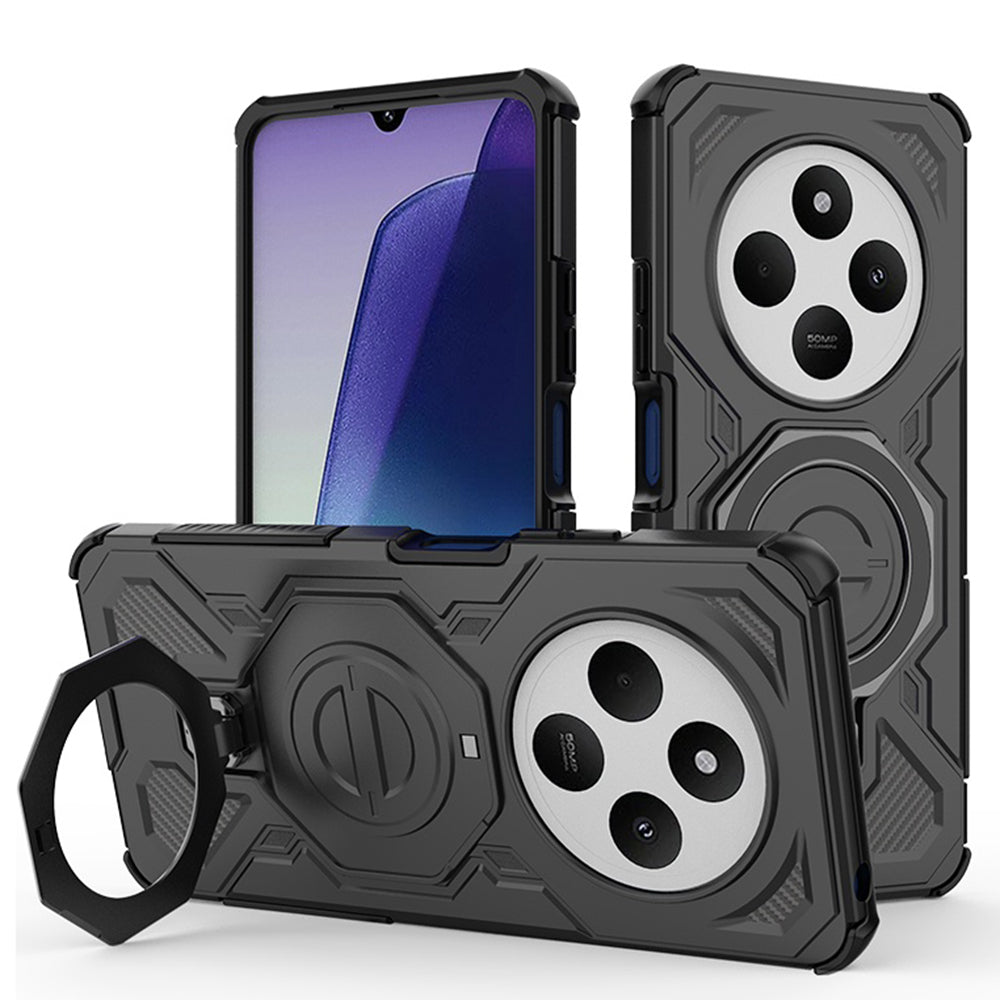 Futrola za Xiaomi Poco C75 / Redmi 14C, Techsuit, Carbon Shield Pro, Crna