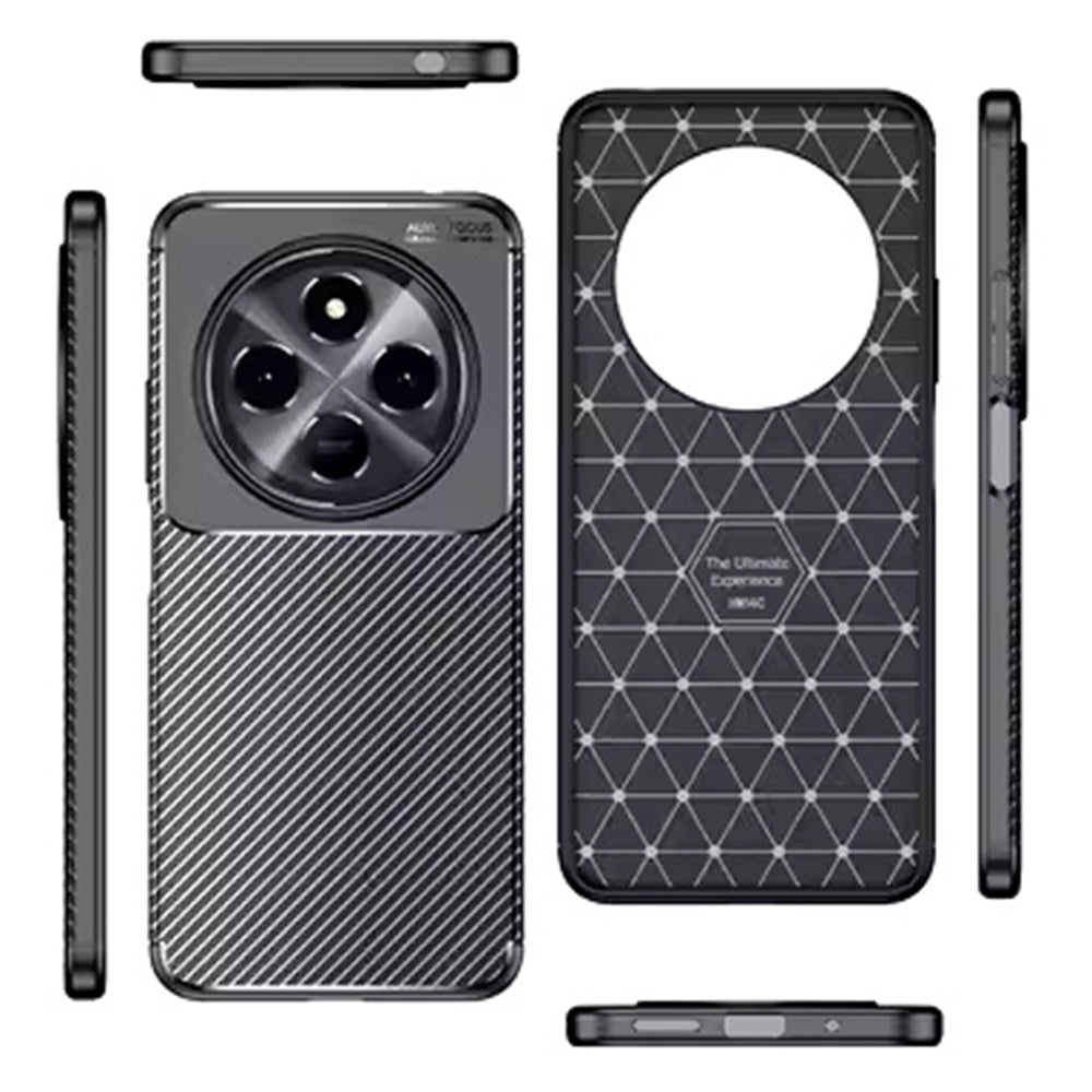 Futrola za Xiaomi Poco C75 / Redmi 14C, Techsuit, CarbonFiber, Crna