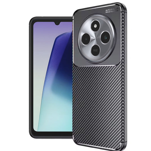 Futrola za Xiaomi Poco C75 / Redmi 14C, Techsuit, CarbonFiber, Crna
