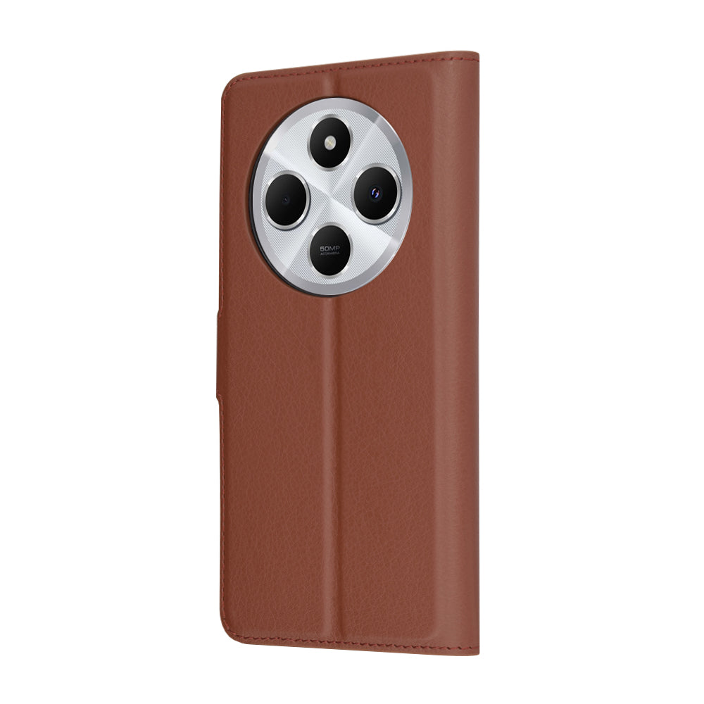 Futrola za Xiaomi Poco C75 / Redmi 14C, Techsuit, Leather Folio, Braon