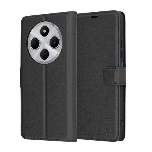 Futrola za Xiaomi Poco C75 / Redmi 14C, Techsuit, Leather Folio, Crna
