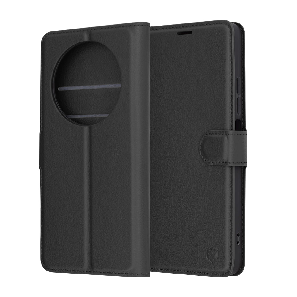 Futrola za Xiaomi Poco C75 / Redmi 14C, Techsuit, Leather Folio, Crna
