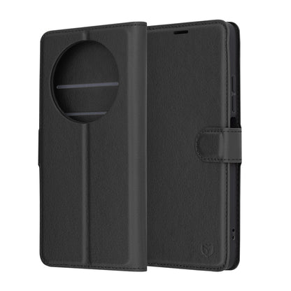 Futrola za Xiaomi Poco C75 / Redmi 14C, Techsuit, Leather Folio, Crna