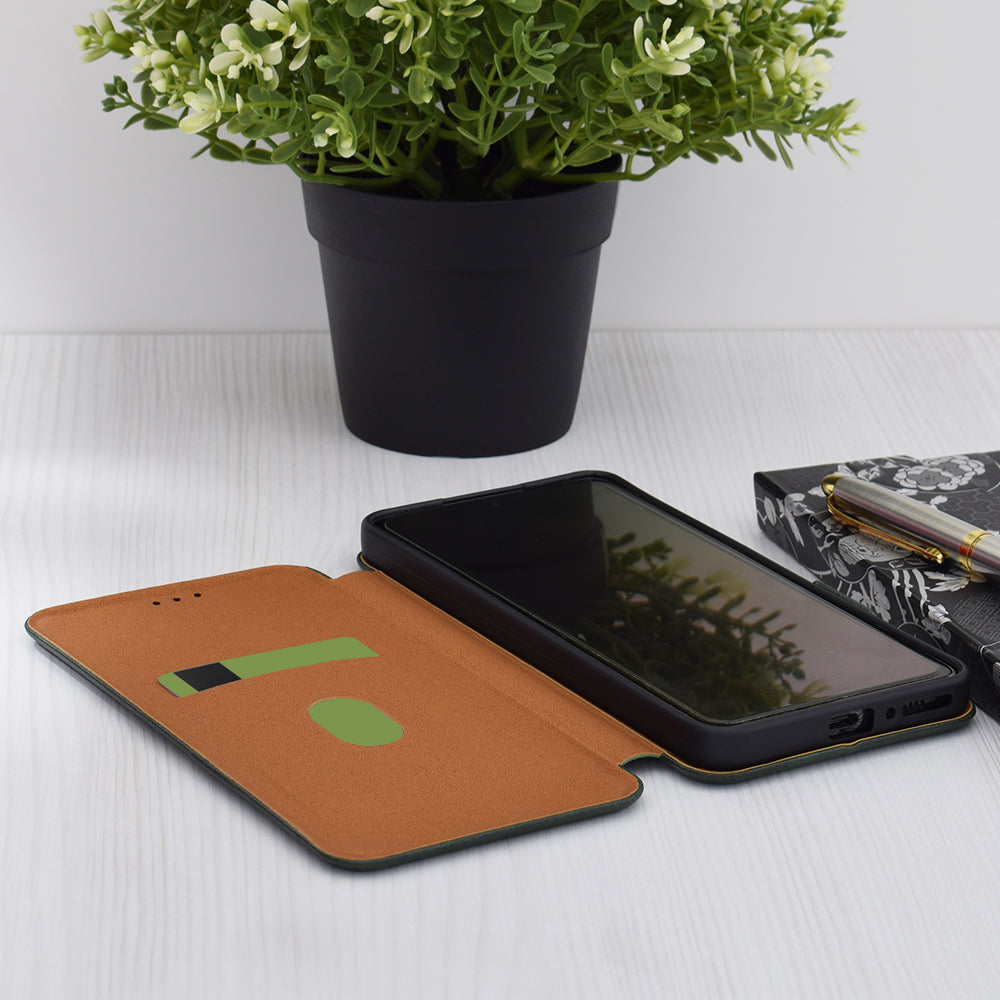 Futrola za Xiaomi Poco C75 / Redmi 14C, Techsuit, Safe Wallet Plus, Zelena