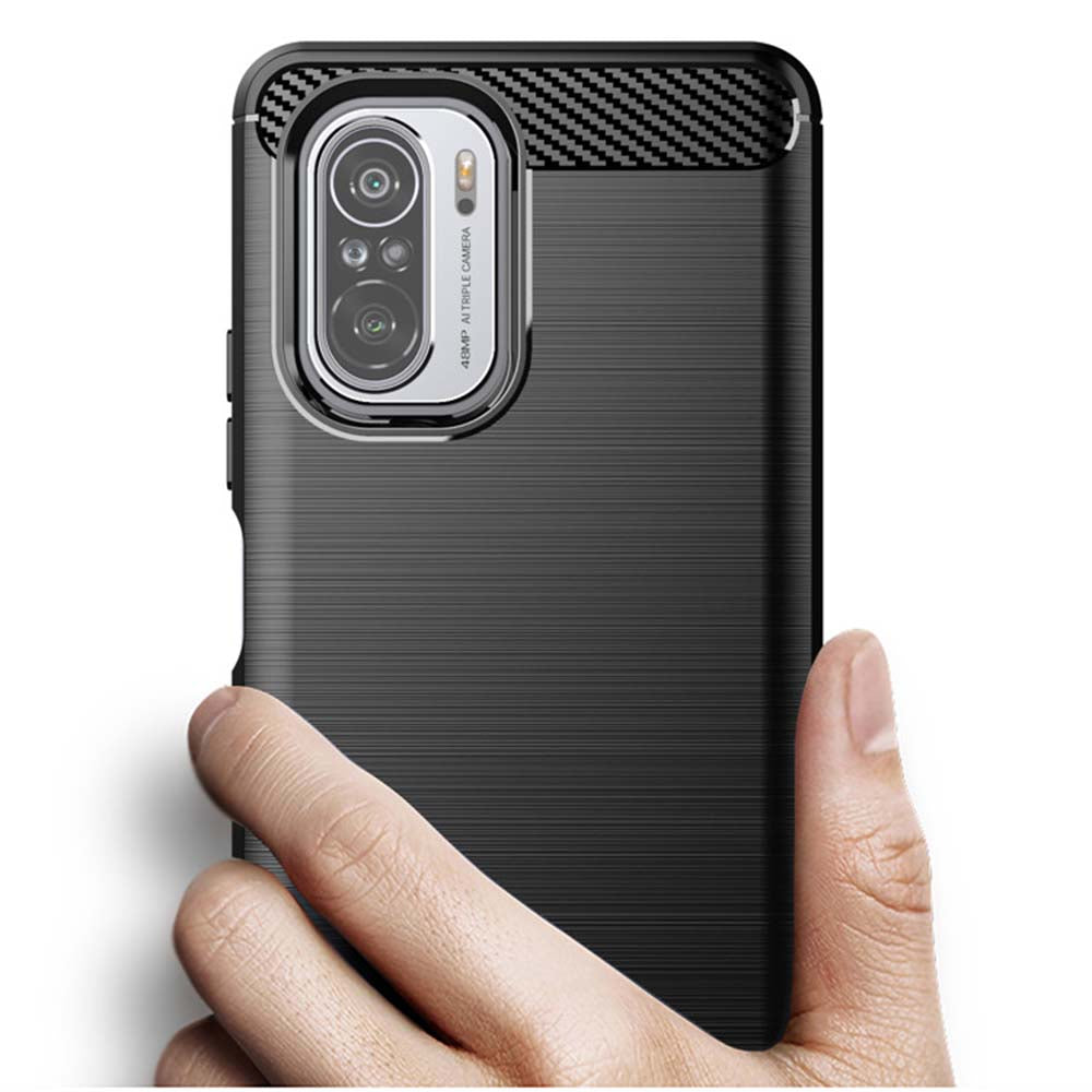 Futrola za Xiaomi Poco F3 / Mi 11i, Techsuit, Karbon, Crna