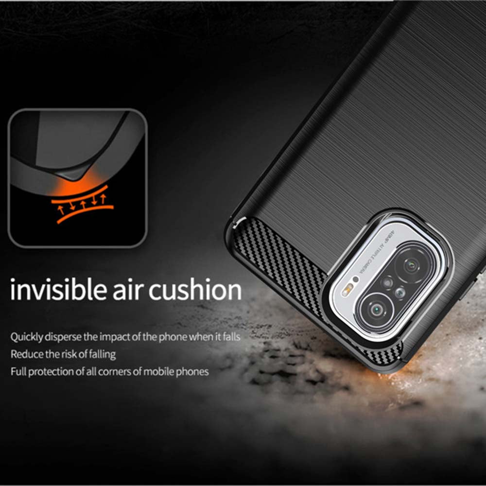 Futrola za Xiaomi Poco F3 / Mi 11i, Techsuit, Karbon, Crna