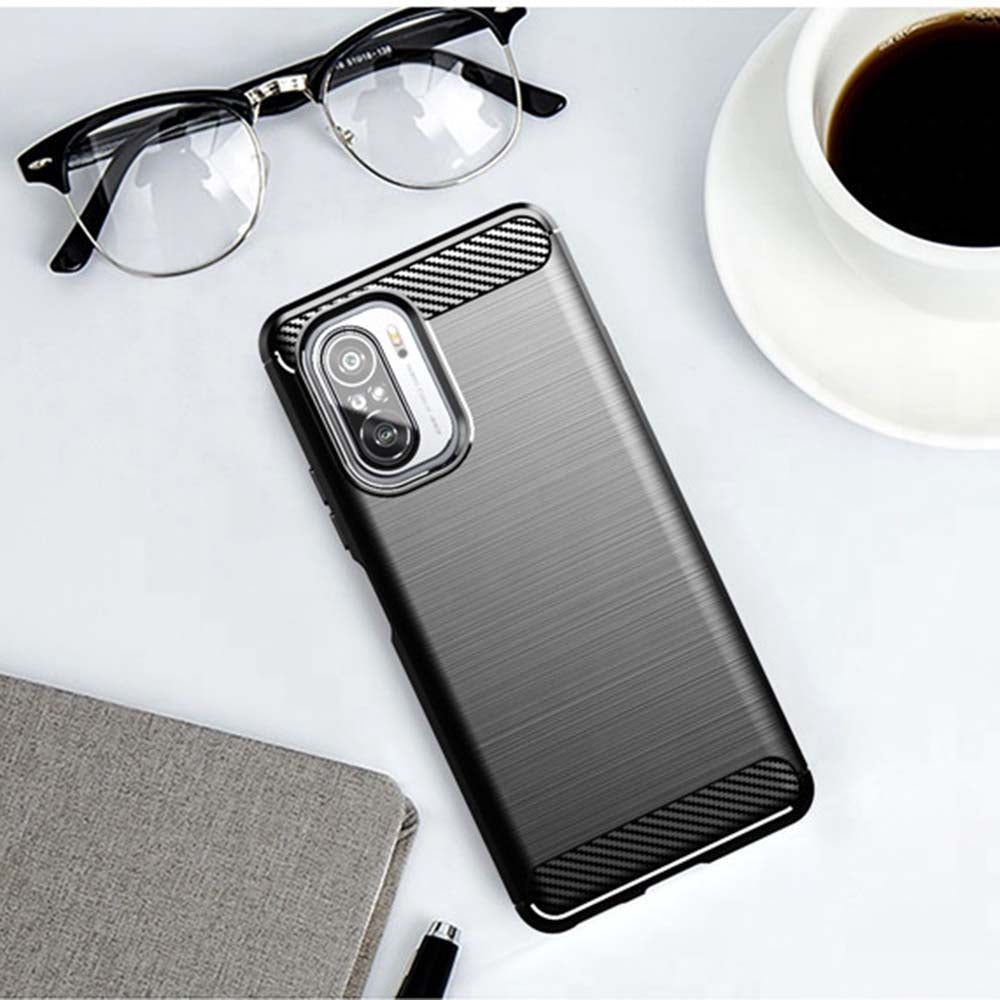 Futrola za Xiaomi Poco F3 / Mi 11i, Techsuit, Karbon, Crna