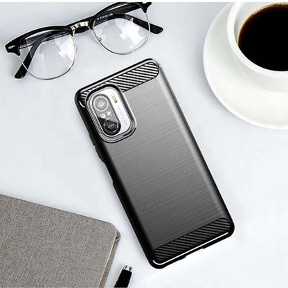 Futrola za Xiaomi Poco F3 / Mi 11i, Techsuit, Karbon, Crna