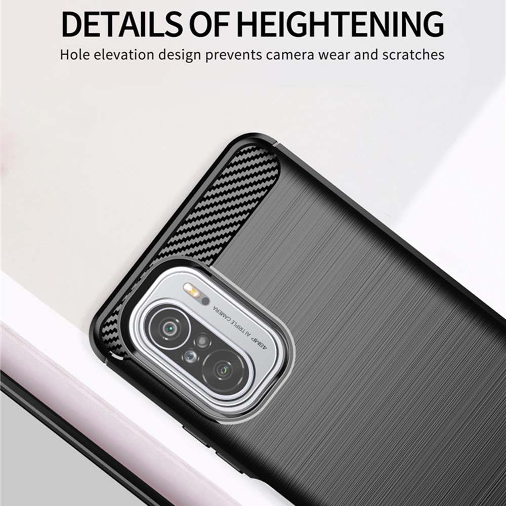 Futrola za Xiaomi Poco F3 / Mi 11i, Techsuit, Karbon, Crna