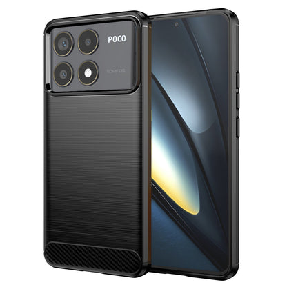 Futrola za Xiaomi Poco F6 Pro, Techsuit, Karbon, Crna