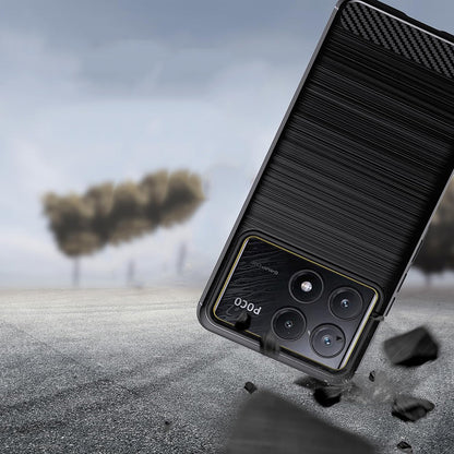 Futrola za Xiaomi Poco F6 Pro, Techsuit, Karbon, Crna