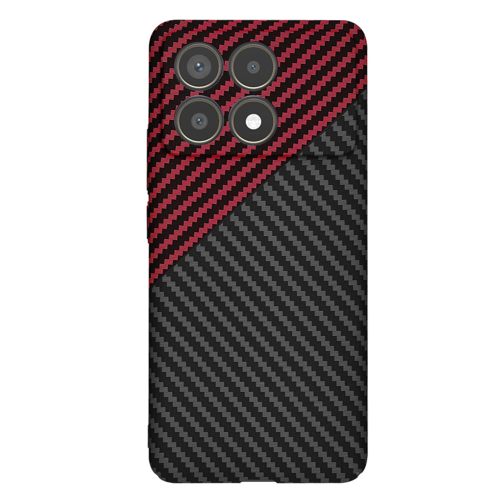 Futrola za Xiaomi Poco F6 Pro, Techsuit, Carbonite FiberShell, Crno Crvena