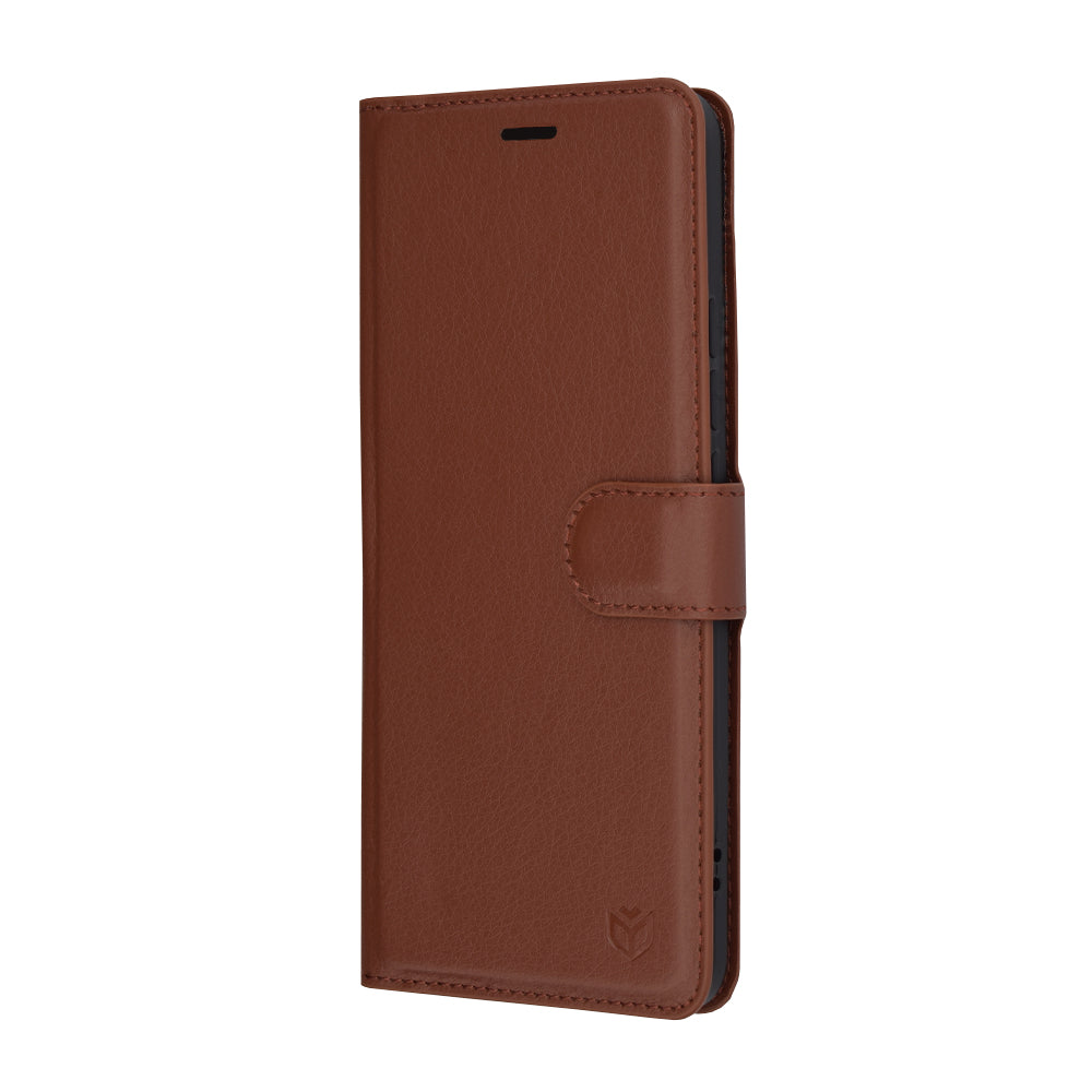 Futrola za Xiaomi Poco F6 Pro, Techsuit, Leather Folio, Braon