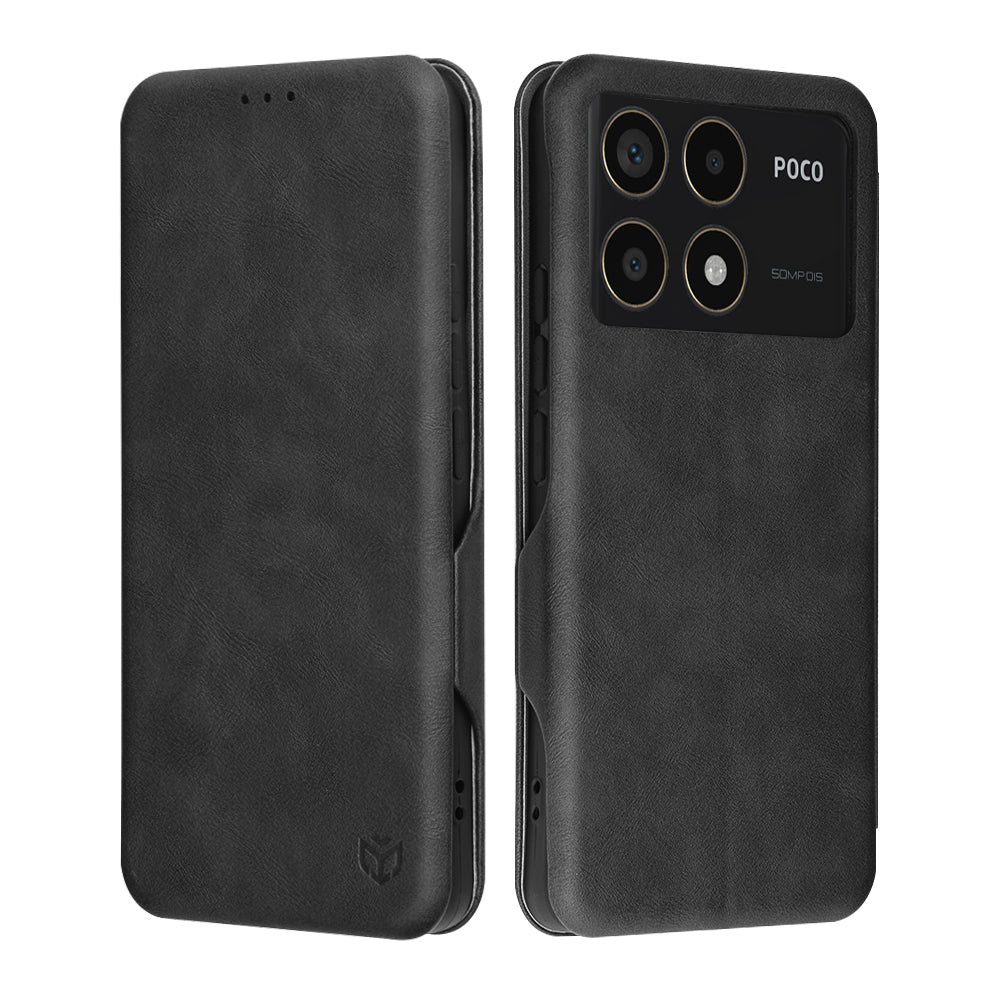 Futrola za Xiaomi Poco F6 Pro, Techsuit, Safe Wallet Plus, Crna