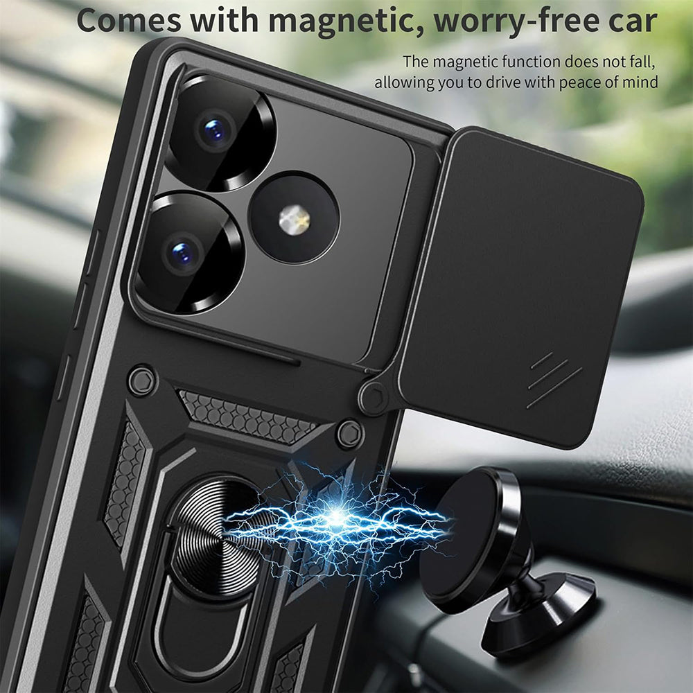 Futrola za Xiaomi Poco F6, Techsuit, CamShield, Crna