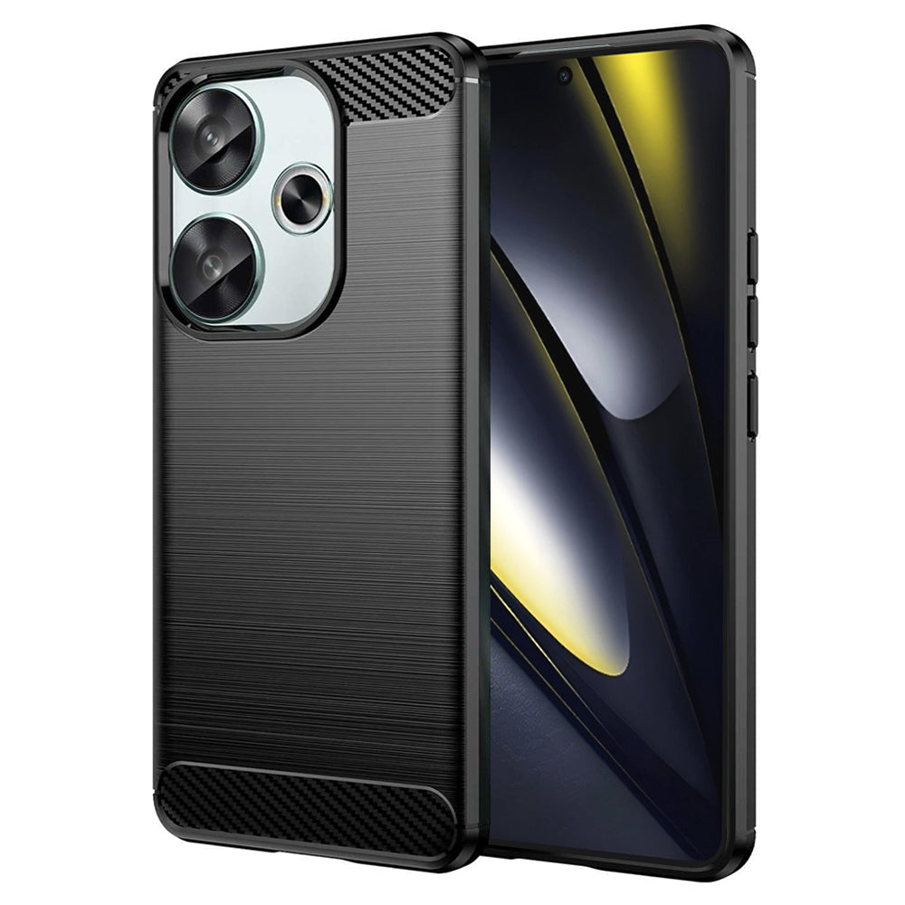Futrola za Xiaomi Poco F6, Techsuit, Karbon, Crna