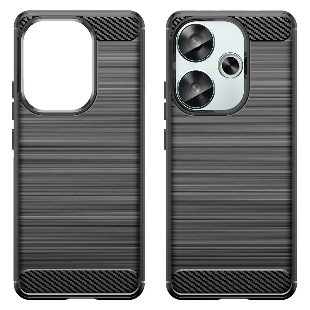 Futrola za Xiaomi Poco F6, Techsuit, Karbon, Crna