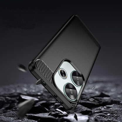 Futrola za Xiaomi Poco F6, Techsuit, Karbon, Crna