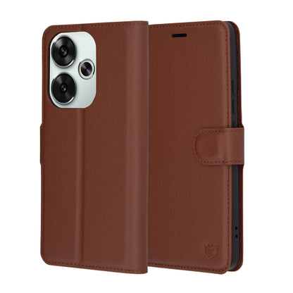 Futrola za Xiaomi Poco F6, Techsuit, Leather Folio, Braon