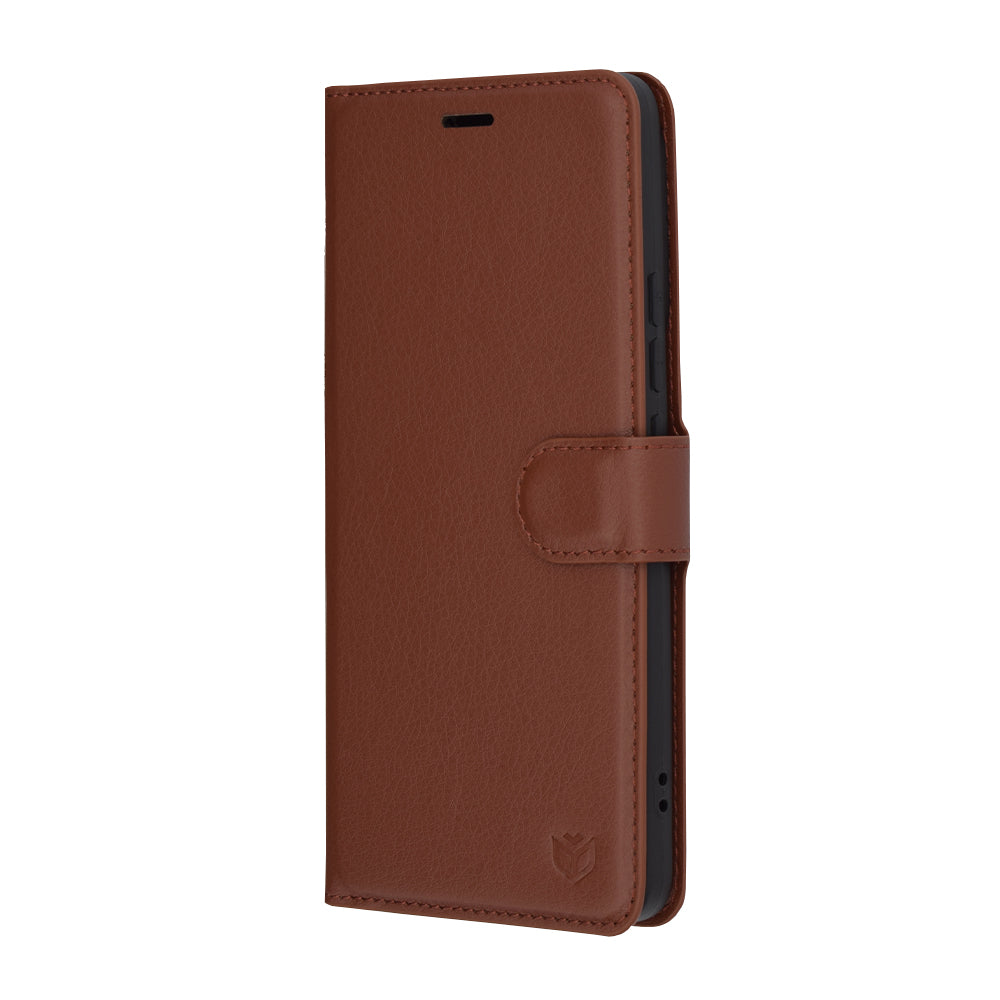 Futrola za Xiaomi Poco F6, Techsuit, Leather Folio, Braon