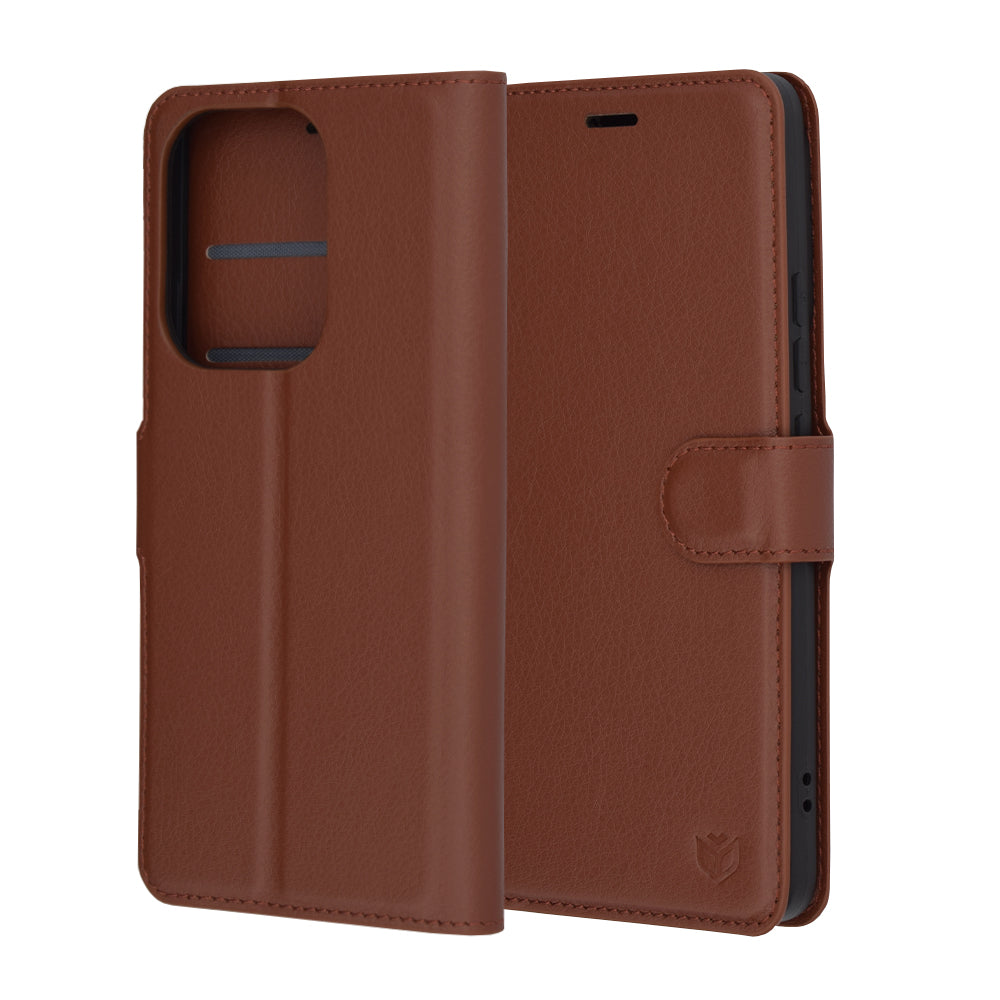 Futrola za Xiaomi Poco F6, Techsuit, Leather Folio, Braon