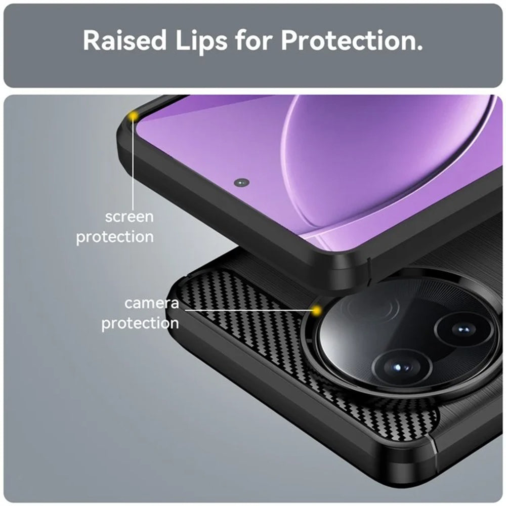 Futrola za Xiaomi Poco F7 Pro, Techsuit, Karbon, Crna