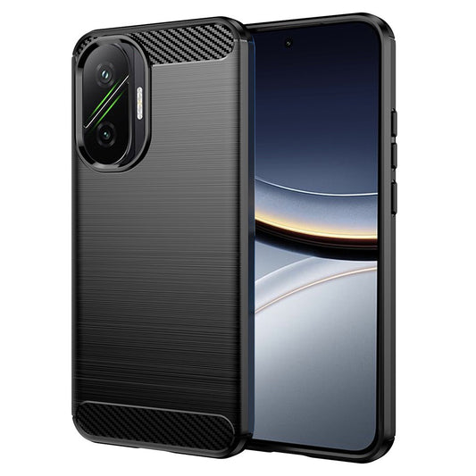 Futrola za Xiaomi Poco F7, Techsuit, Karbon, Crna