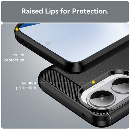 Futrola za Xiaomi Poco F7, Techsuit, Karbon, Crna