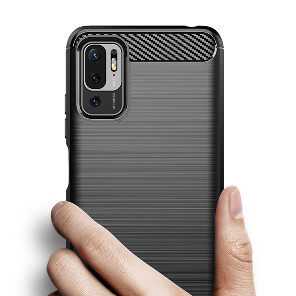 Futrola za Xiaomi Poco M3 Pro 5G / Redmi Note 10 5G, Techsuit, Karbon, Crna
