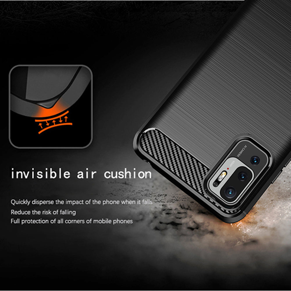Futrola za Xiaomi Poco M3 Pro 5G / Redmi Note 10 5G, Techsuit, Karbon, Crna