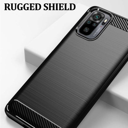 Futrola za Xiaomi Poco M5s / Redmi Note 10S / Note 10, Techsuit, Karbon, Crna