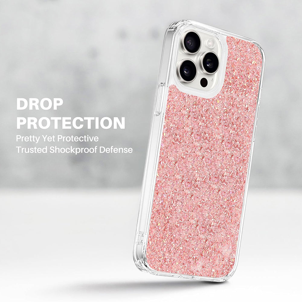 Futrola za Xiaomi Poco M6 / C65 / Redmi 13C 5G / 13C, Techsuit, Sparkly Glitter, Roze