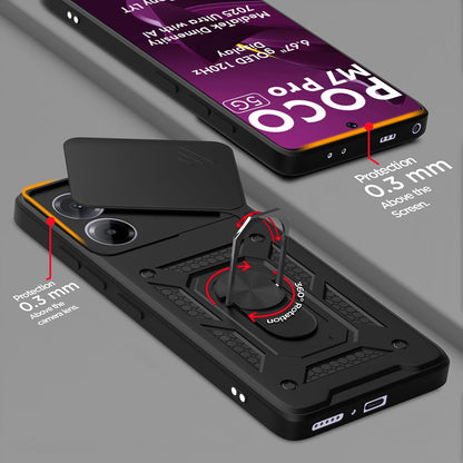 Futrola za Xiaomi Poco M7 Pro 5G, Techsuit, CamShield, Crna