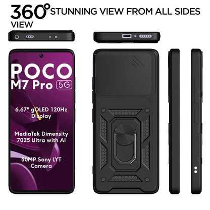 Futrola za Xiaomi Poco M7 Pro 5G, Techsuit, CamShield, Crna