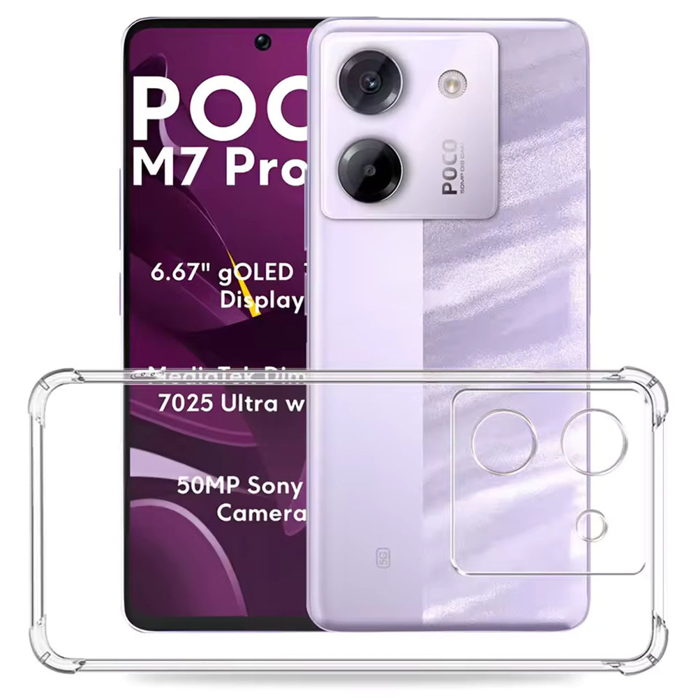 Futrola za Xiaomi Poco M7 Pro 5G, Techsuit, Shockproof Clear, Providna