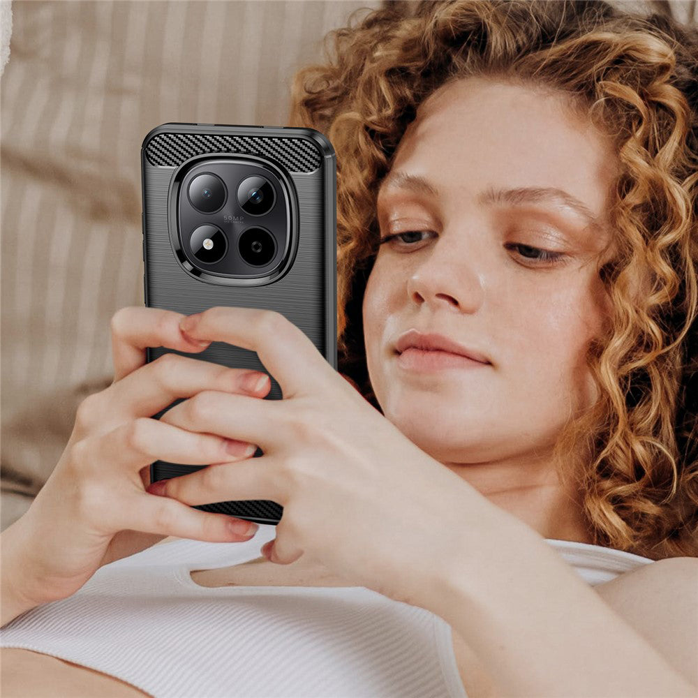 Futrola za Xiaomi Poco M8 Pro / Redmi Note 15 Pro+ 5G, Techsuit, Karbon, Crna