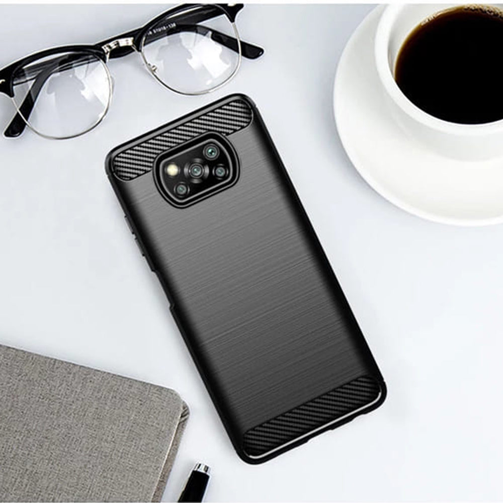 Futrola za Xiaomi Poco X3 Pro / X3 NFC / X3, Techsuit, Karbon, Crna