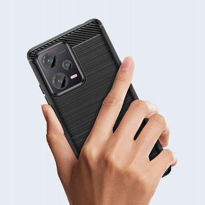 Futrola za Xiaomi Poco X5 / Note 12 5G, Techsuit, Karbon, Crna