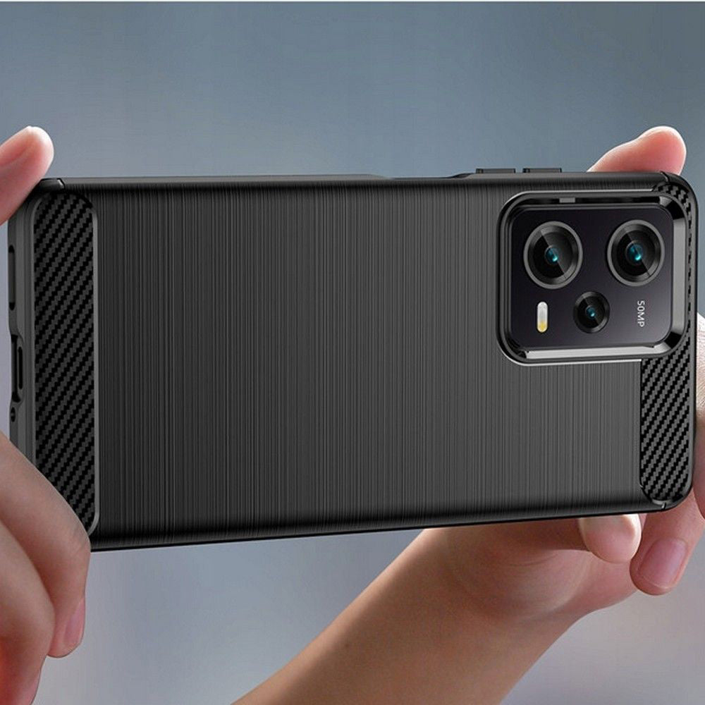 Futrola za Xiaomi Poco X5 Pro / Redmi Note 12 Pro 5G, Techsuit, Karbon, Crna