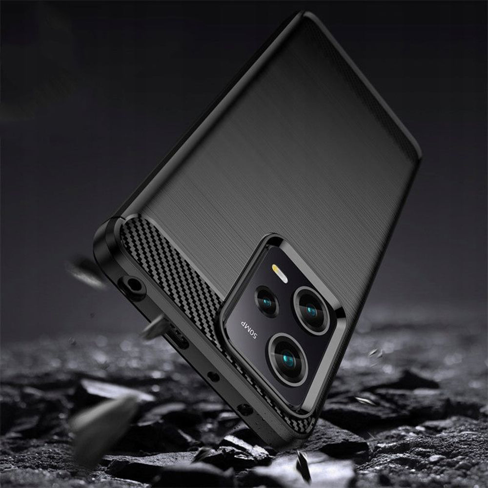 Futrola za Xiaomi Poco X5 Pro / Redmi Note 12 Pro 5G, Techsuit, Karbon, Crna