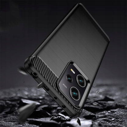 Futrola za Xiaomi Poco X5 Pro / Redmi Note 12 Pro 5G, Techsuit, Karbon, Crna