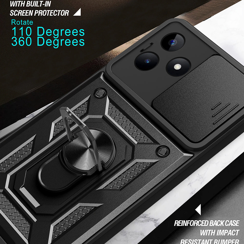 Futrola za Xiaomi Poco X6 / Note 13 Pro 5G, Techsuit, CamShield, Crna