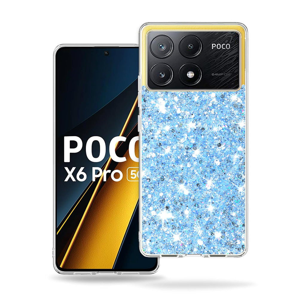 Futrola za Xiaomi Poco X6 Pro, Techsuit, Sparkly Glitter, Plava