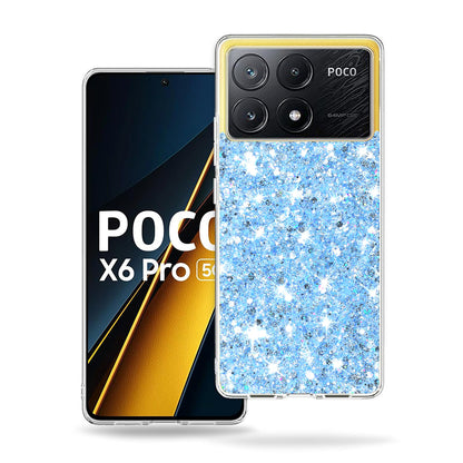 Futrola za Xiaomi Poco X6 Pro, Techsuit, Sparkly Glitter, Plava