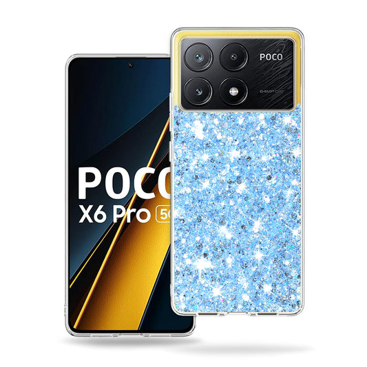 Futrola za Xiaomi Poco X6 Pro, Techsuit, Sparkly Glitter, Plava