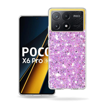 Futrola za Xiaomi Poco X6 Pro, Techsuit, Sparkly Glitter, Magenta